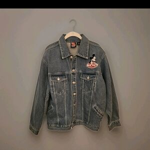 Denim Jacket with Mickey Mouse Patch